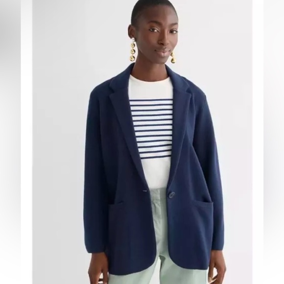Jcrew Cecile sweater blazer size small in navy - Picture 1 of 9
